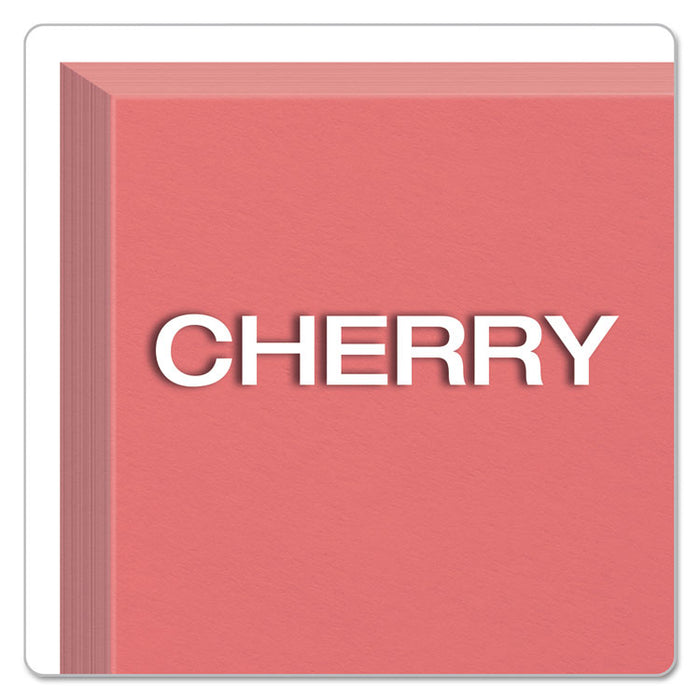 Unruled Index Cards, 3 x 5, Cherry, 100/Pack