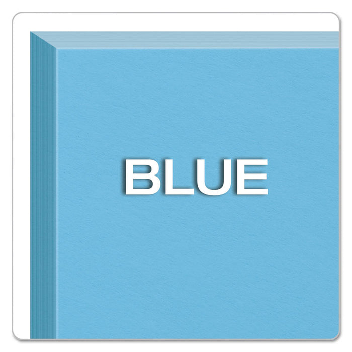 Unruled Index Cards, 5 x 8, Blue, 100/Pack