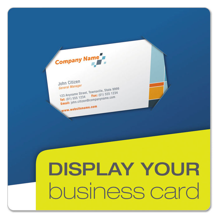 High Gloss Laminated Paperboard Folder, 100-Sheet Capacity, Blue, 25/Box