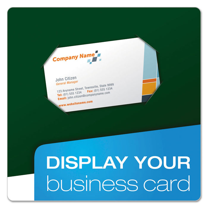 High Gloss Laminated Paperboard Folder, 100-Sheet Capacity, Green, 25/Box