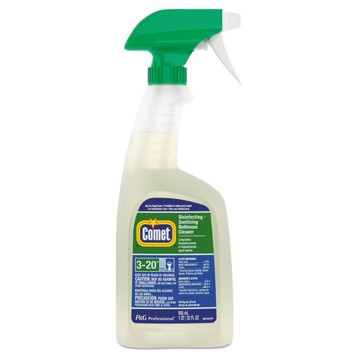 Disinfecting-Sanitizing Bathroom Cleaner, 32 oz Trigger Spray Bottle, 8/Carton
