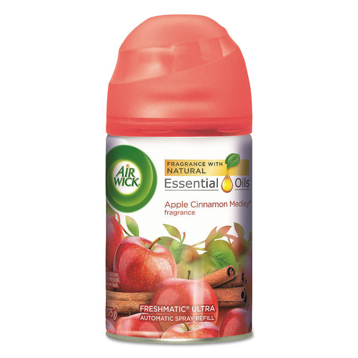 Freshmatic Ultra Spray Refill, Apple Cinnamon Medley, Aerosol, 5.89 oz, 6/Carton