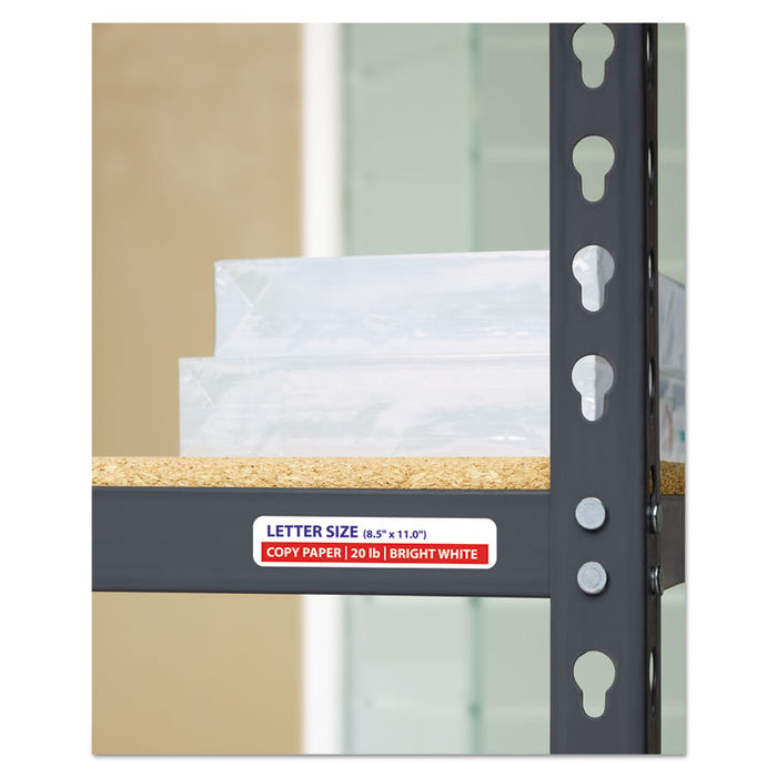 Durable Permanent ID Labels with TrueBlock Technology, Laser Printers, 0.63 x 3, White, 32/Sheet, 50 Sheets/Pack