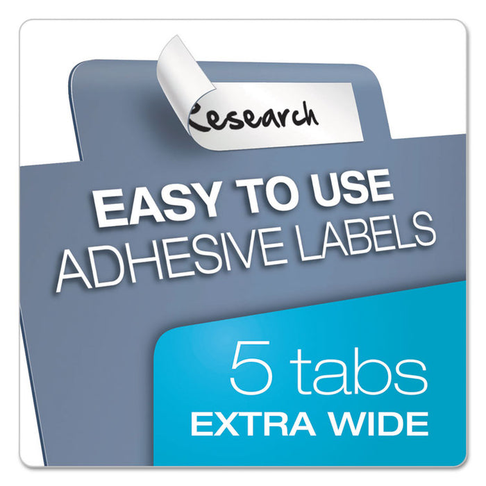 Tabloid-Size Poly Index Divider, 5-Tab, 11 x 17, Assorted, 1 Set