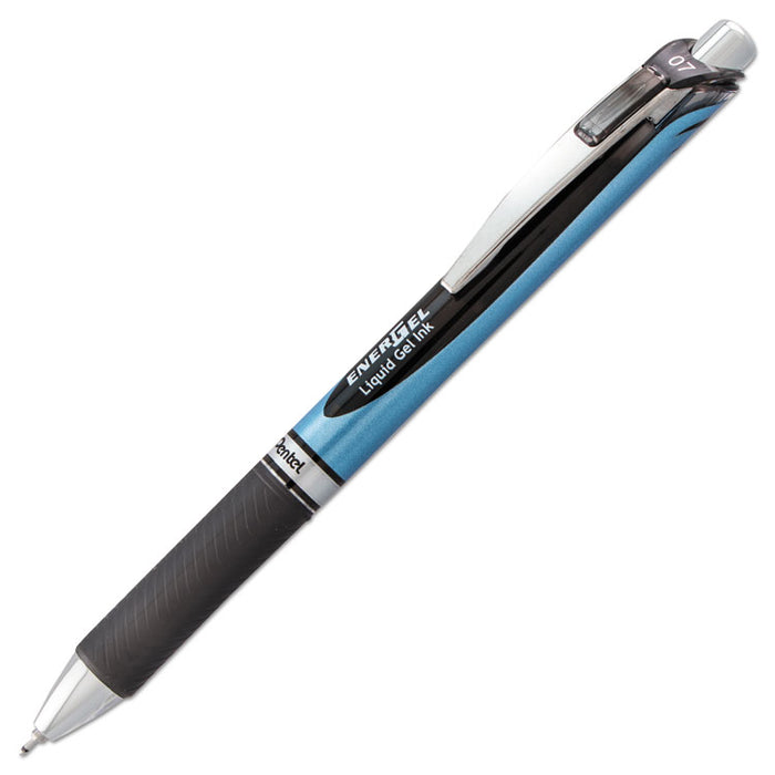 EnerGel RTX Retractable Gel Pen, Medium 0.7mm, Black Ink, Black/Gray Barrel