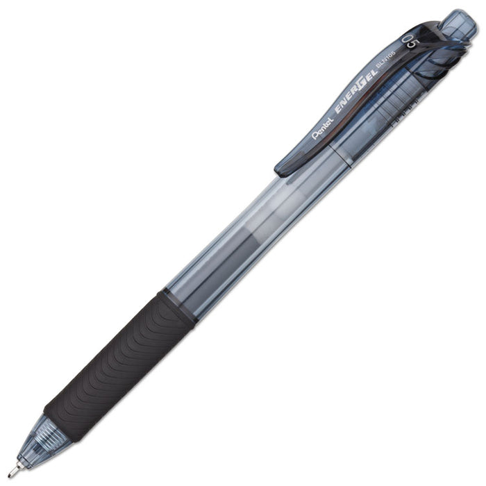 EnerGel-X Gel Pen, Retractable, Fine 0.5 mm Needle Tip, Black Ink, Black Barrel, Dozen