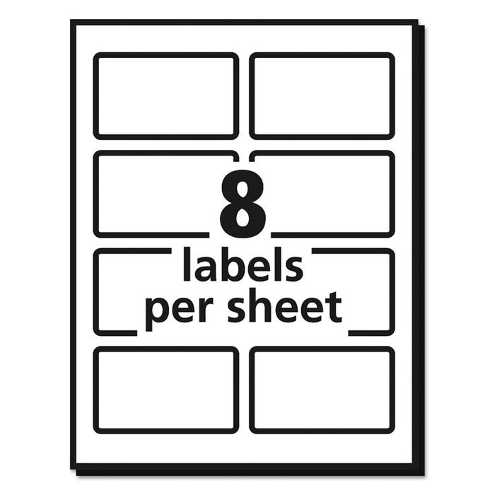 Vibrant Laser Color-Print Labels w/ Sure Feed, 2 x 3 3/4, White, 200/PK