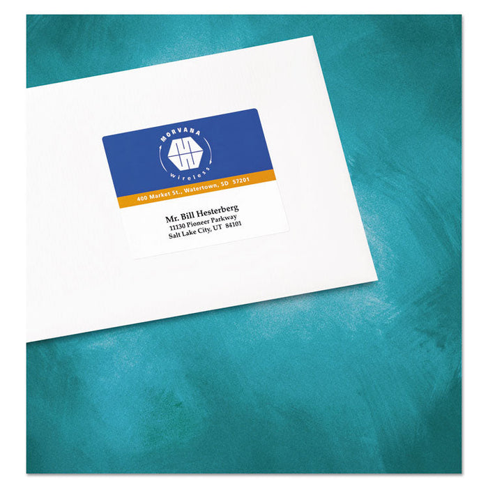 Vibrant Laser Color-Print Labels w/ Sure Feed, 3 x 3 3/4, White, 150/PK