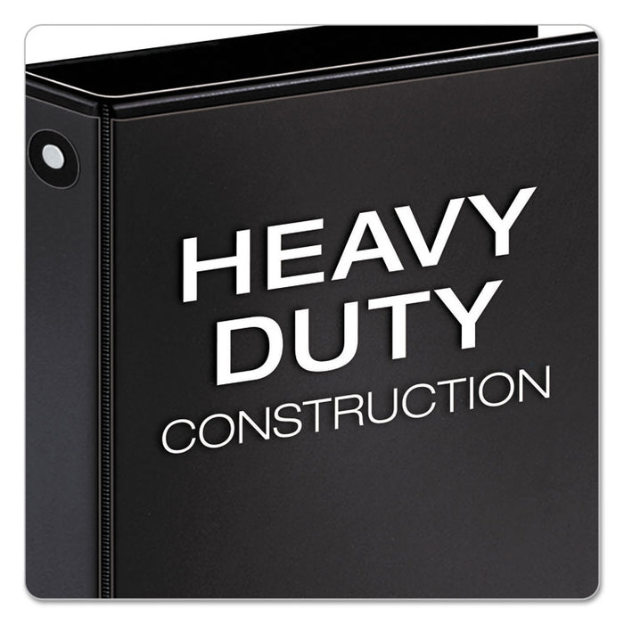 Premier Easy Open ClearVue Locking Round Ring Binder, 3 Rings, 3" Capacity, 11 x 8.5, Black