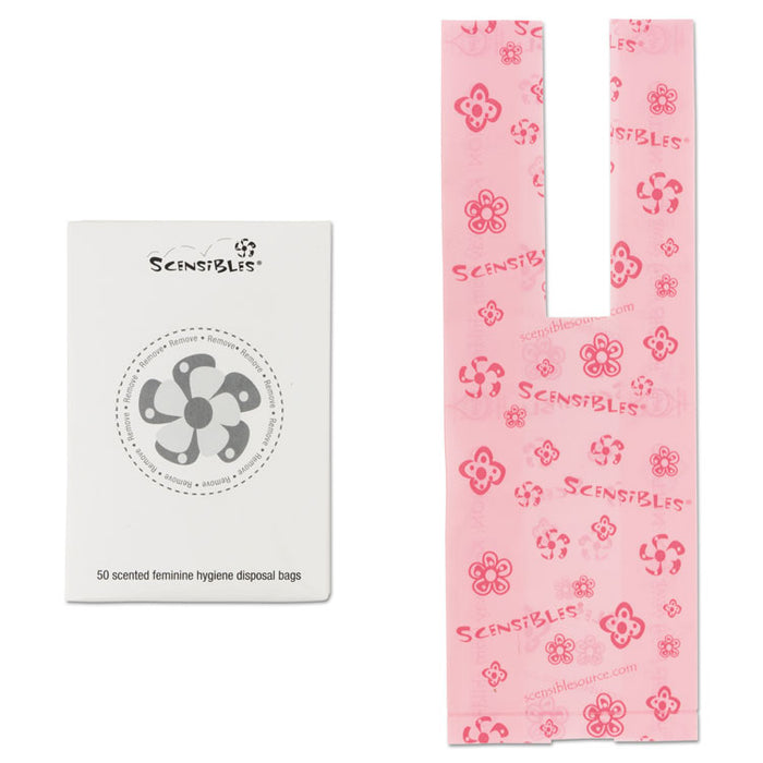 Scensibles Personal Disposal Bags, 3.38" x 9.75", Pink, 1,200/Carton