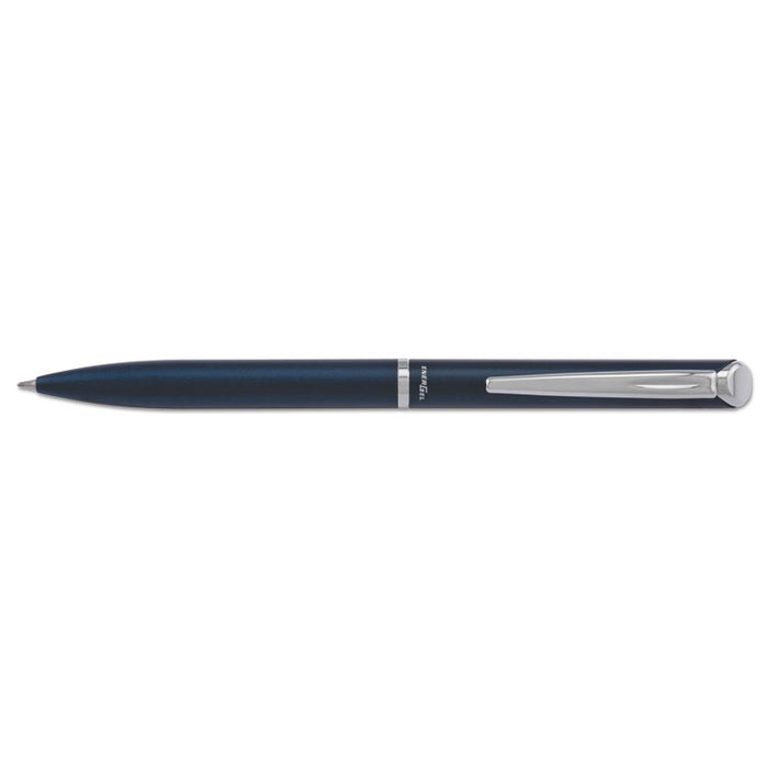 EnerGel Style Gel Pen, Retractable, Medium 0.7 mm, Black Ink, Blue Barrel
