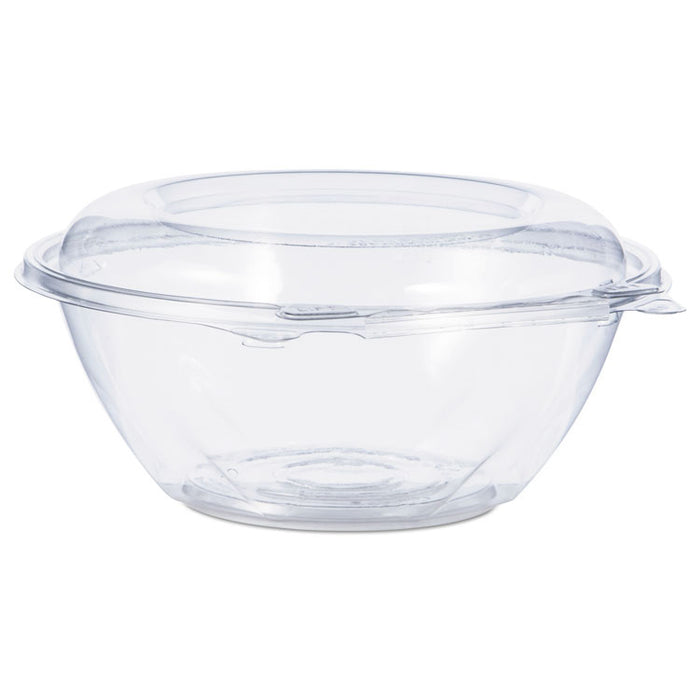 Tamper-Resistant, Tamper-Evident Bowls with Dome Lid, 24 oz, 7" Diameter x 3.1"h, Clear, Plastic, 150/Carton
