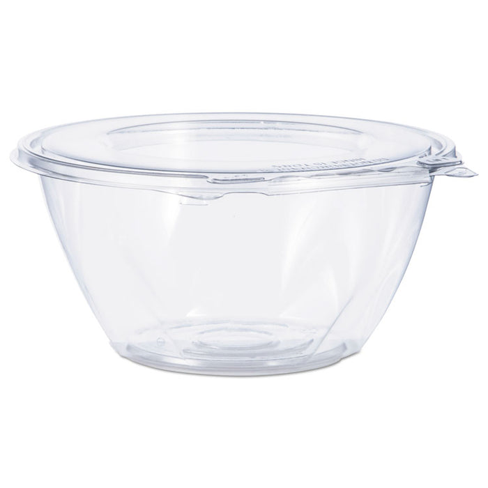 Tamper-Resistant, Tamper-Evident Bowls with Flat Lid, 32 oz, Clear, 150/Carton