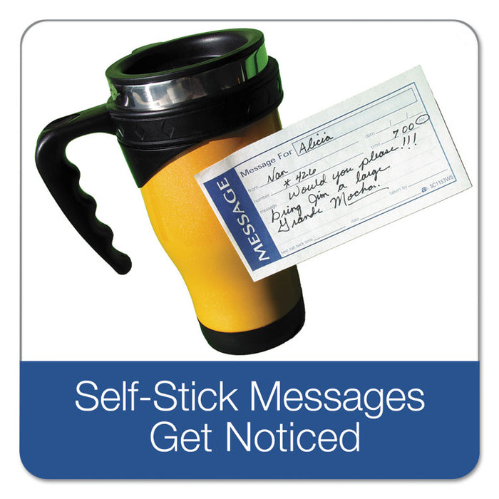 Write 'n Stick Phone Message Pad, Two-Part Carbonless, 2.75 x 4.75, 4/Page, 200 Forms