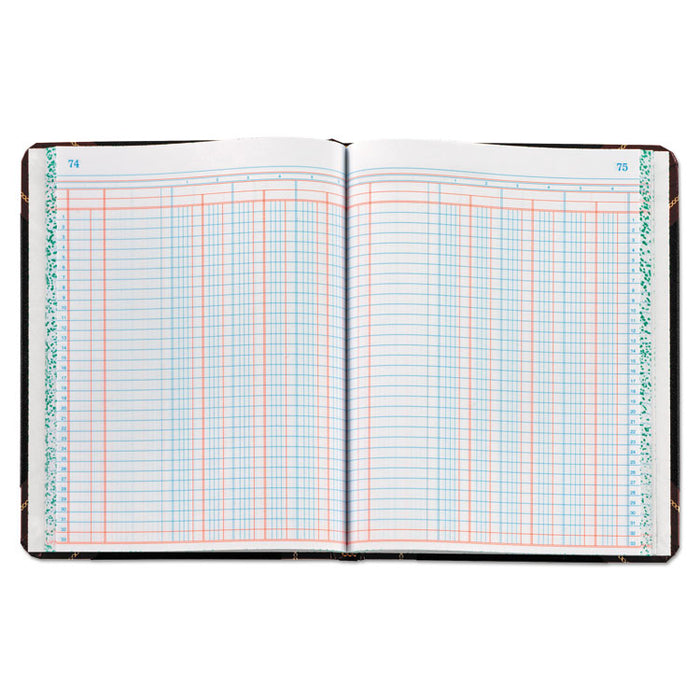 Columnar Accounting Book, Six Column, Black Cover, 150 Pages, 8 1/8 x 10 3/8