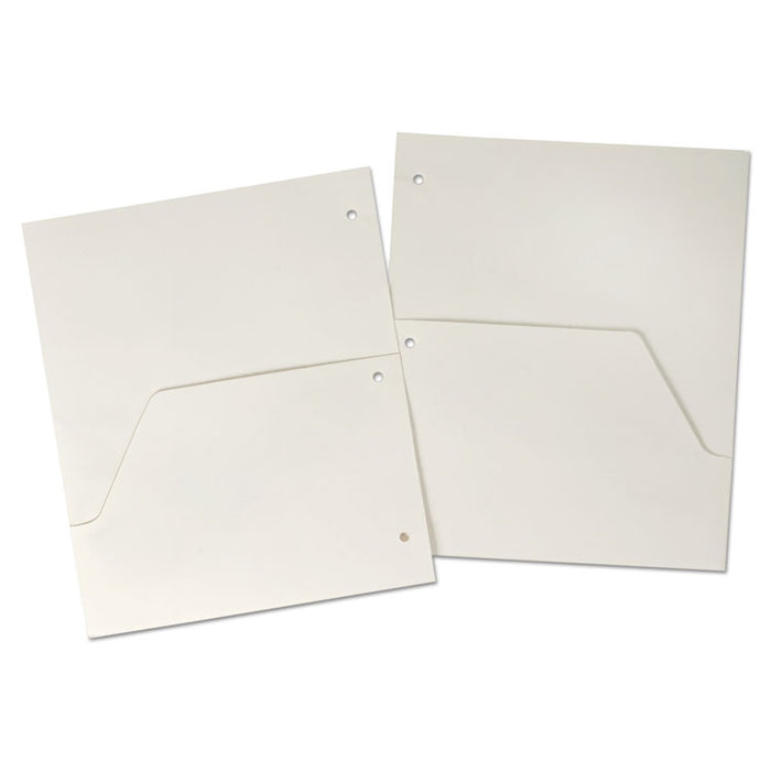 Double Pocket Dividers for Ring Binders, 11 x 8.5, White, 5/Pack