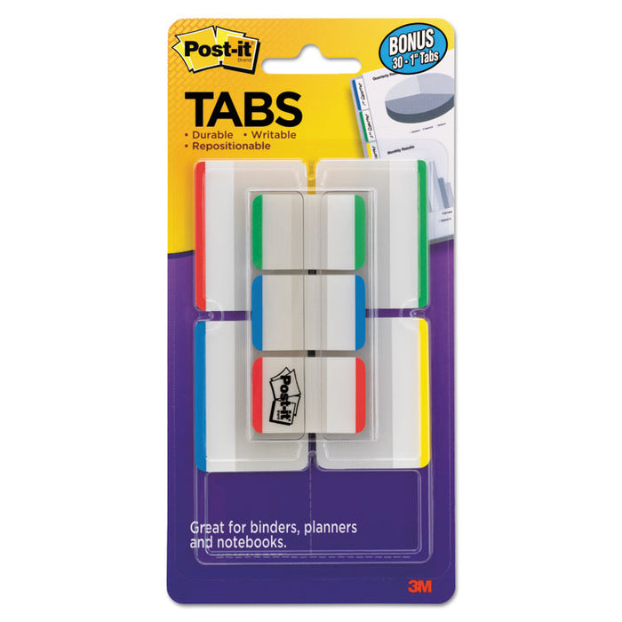 Lined Tabs Value Pack, (66) 1/5-Cut 1" Wide, (48) 1/3-Cut 2" Wide, Assorted Colors and Sizes, 114/Pack