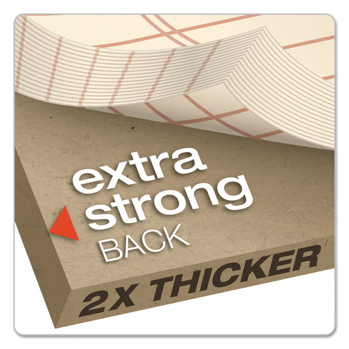 Gold Fibre Retro Wirebound Writing Pads, 1 Subject, Wide/Legal Rule, Red Cover, 8.5 x 11.75, 70 Sheets