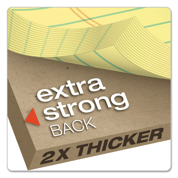 Gold Fibre Writing Pads, Wide/Legal Rule, 8.5 x 11.75, Canary, 50 Sheets, Dozen