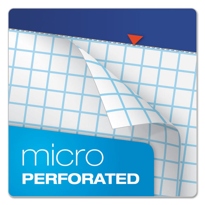 Quad Double Sheet Pad, 4 sq/in Quadrille Rule, 8.5 x 11.75, White, 100 Sheets