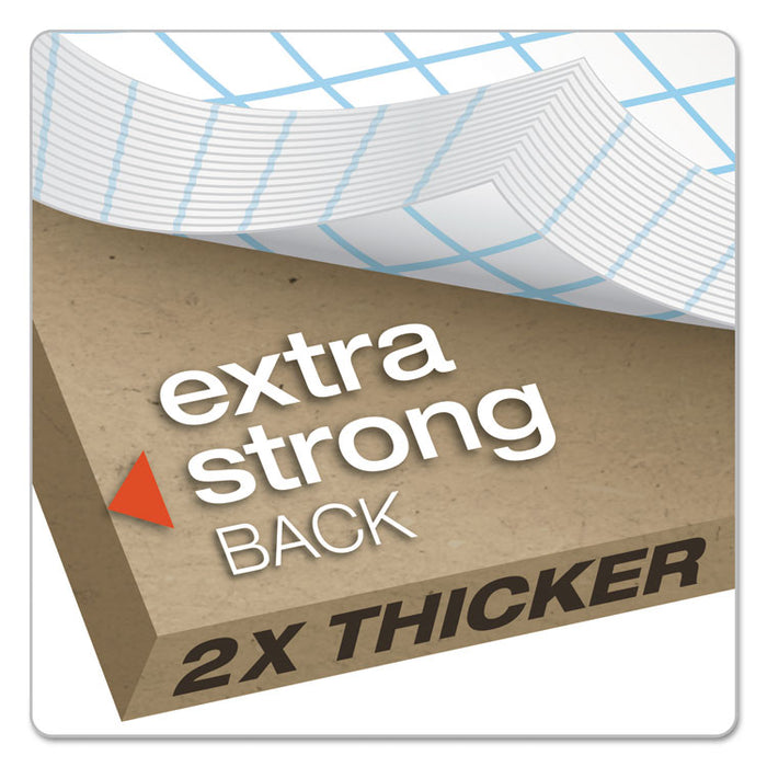 Quad Double Sheet Pad, 4 sq/in Quadrille Rule, 8.5 x 11.75, White, 100 Sheets