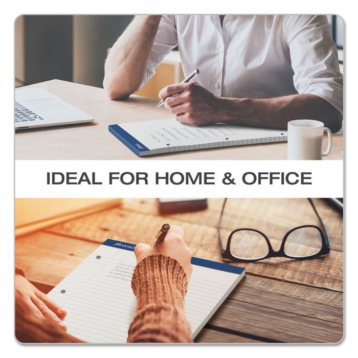 Double Sheet Pads, Medium/College Rule, 100 White 8.5 x 11.75 Sheets