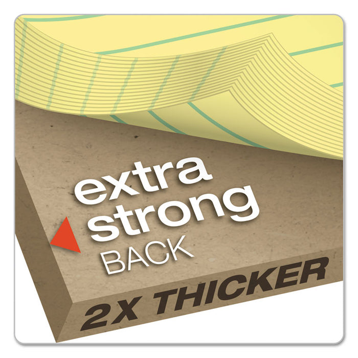 Double Sheet Pads, Narrow Rule, 100 Canary-Yellow 8.5 x 11.75 Sheets