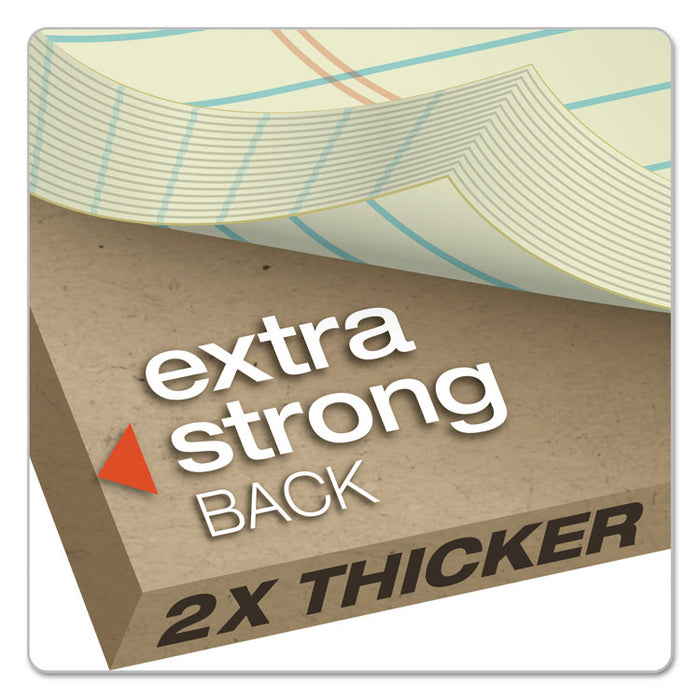 Pastel Writing Pads, Wide/Legal Rule, Blue Headband, 50 Green-Tint 8.5 x 11.75 Sheets, Dozen