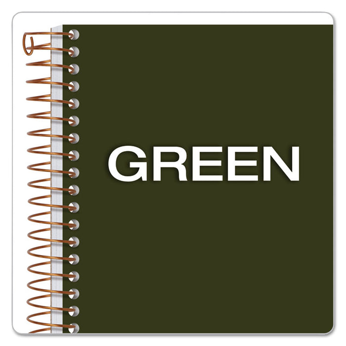 Gold Fibre Personal Notebooks, 1 Subject, Medium/College Rule, Classic Green Cover, 7 x 5, 100 Sheets