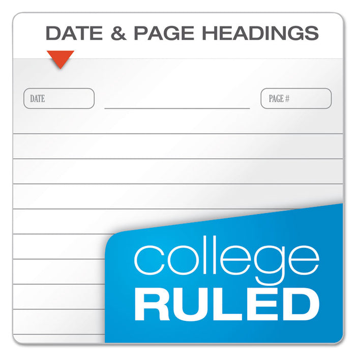 Gold Fibre Personal Notebooks, 1 Subject, Medium/College Rule, Classic Green Cover, 7 x 5, 100 Sheets