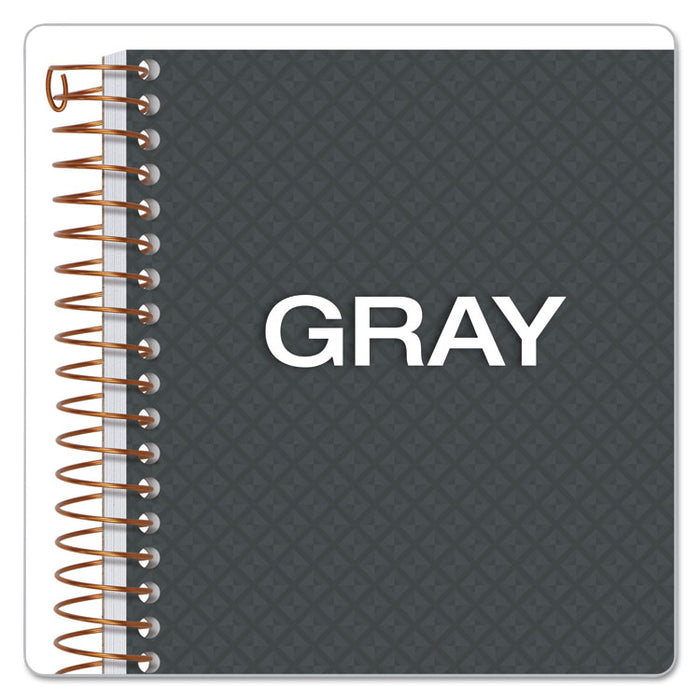 Gold Fibre Personal Notebooks, 1 Subject, Medium/College Rule, Designer Gray Cover, 7 x 5, 100 Sheets