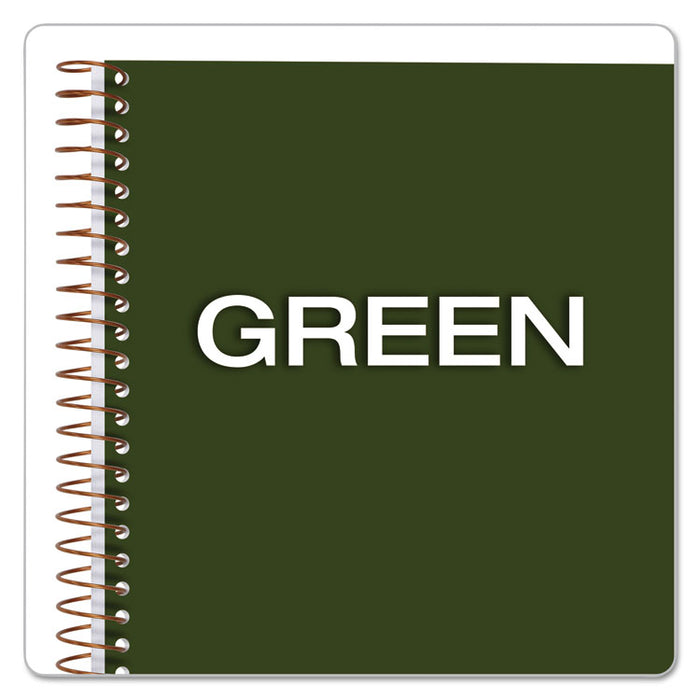 Gold Fibre Wirebound Project Notes Book, 1 Subject, Project-Management Format, Green Cover, 9.5 x 7.25, 84 Sheets
