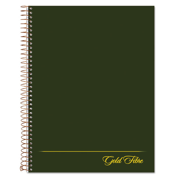 Gold Fibre Wirebound Project Notes Book, 1 Subject, Project-Management Format, Green Cover, 9.5 x 7.25, 84 Sheets