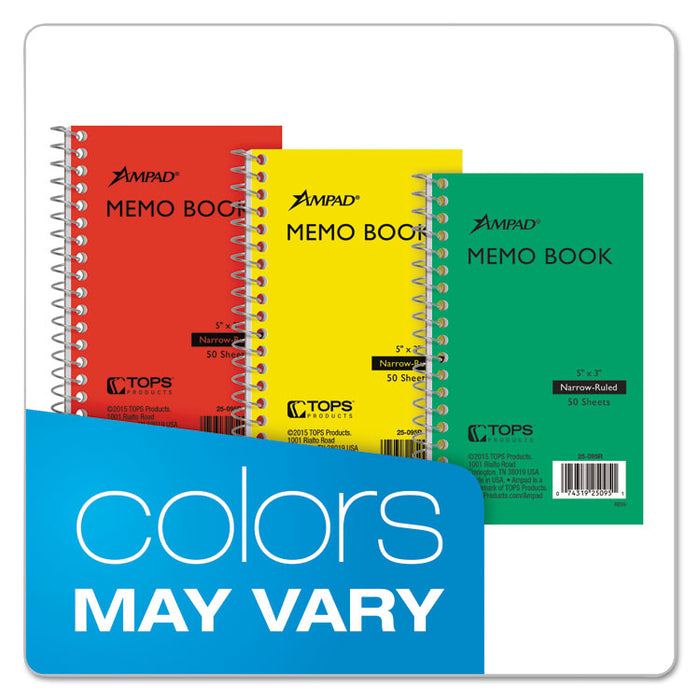 Memo Books, Narrow Rule, 5 x 3, White, 50 Sheets