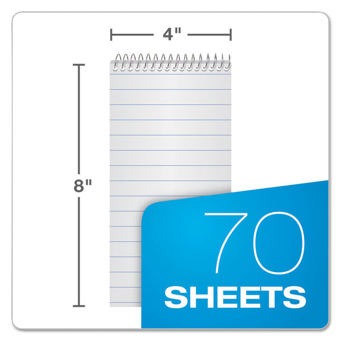 Earthwise by Ampad Recycled Reporter's Notepad, Pitman Rule, White Cover, 70 White 4 x 8 Sheets