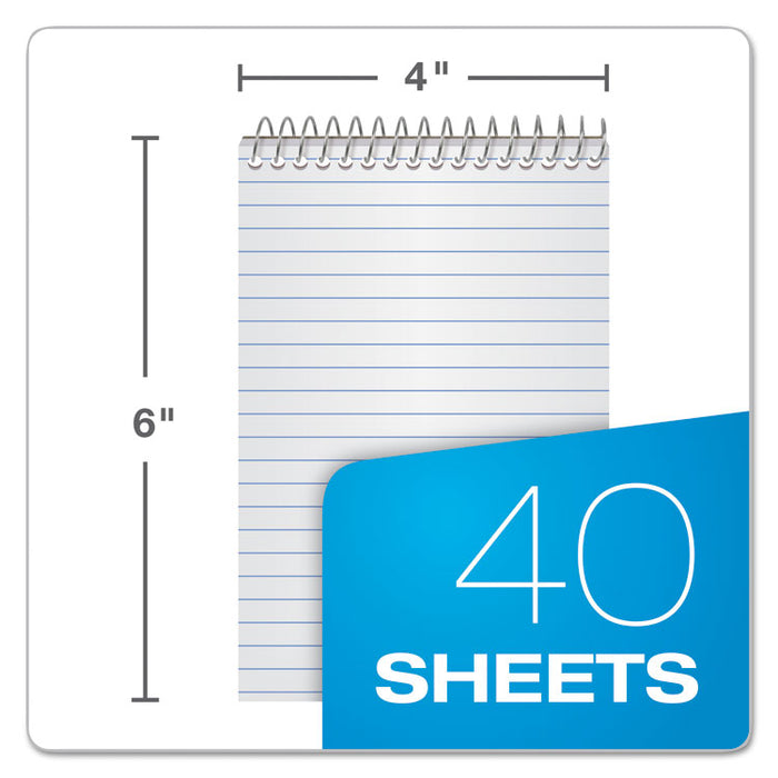 Memo Books, Narrow Rule, 6 x 4, White, 40 Sheets, 3/Pack