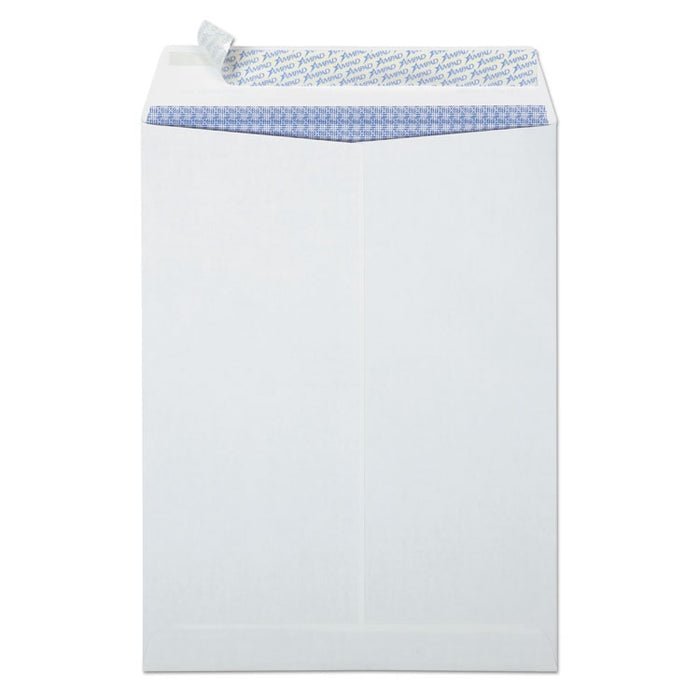 Gold Fibre Fastrip Release & Seal White Catalog Envelope, #10 1/2, Cheese Blade Flap, 9 x 12, White, 100/Box