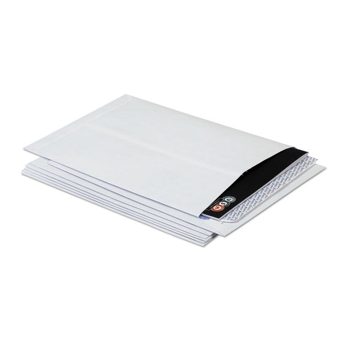 Gold Fibre Fastrip Release & Seal White Catalog Envelope, #10 1/2, Cheese Blade Flap, 9 x 12, White, 100/Box