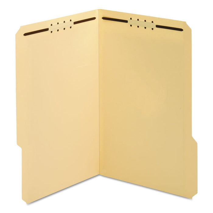 Top Tab 2-Fastener Folder, 1/3-Cut Tabs, Legal Size, Manila, 50/Box