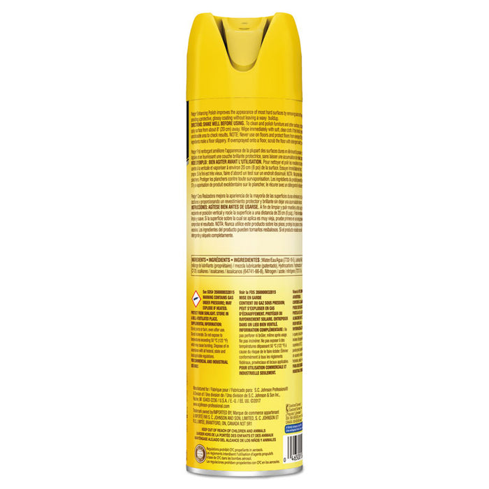 Furniture Polish, Lemon, 14.2 oz, Aerosol, 6/Carton