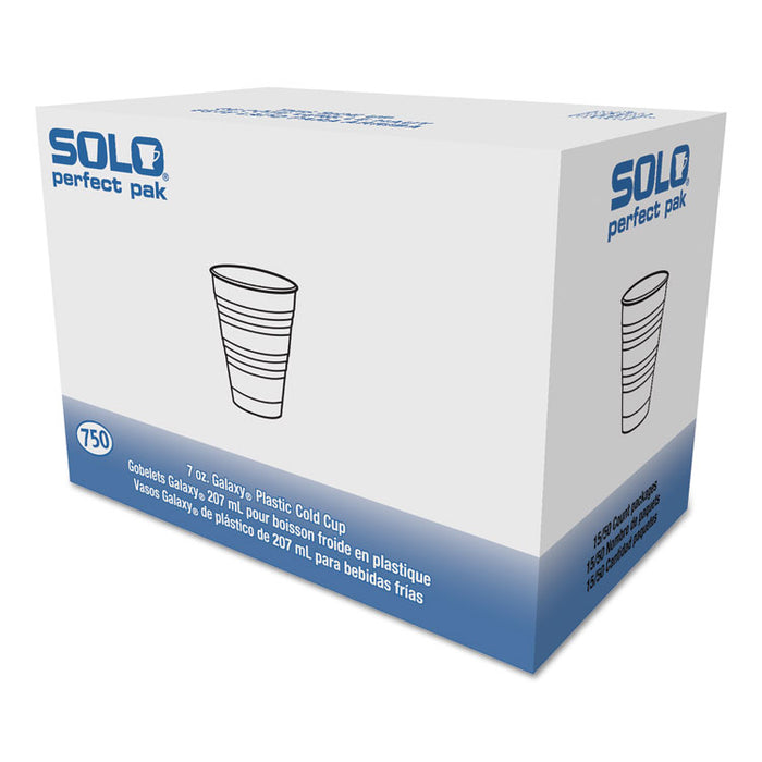 High-Impact Polystyrene Cold Cups, 7 oz, Translucent, Clear, 100/Pack