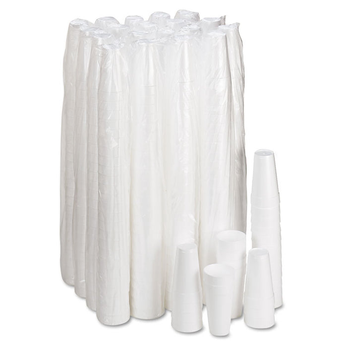 Foam Drink Cups, 20 oz, White, 500/Carton