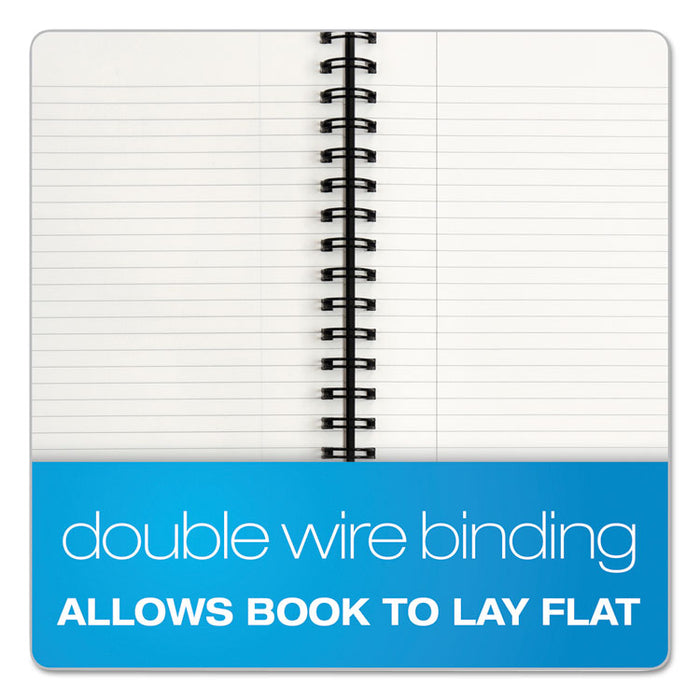 Royale Wirebound Business Notebooks, 1 Subject, Medium/College Rule, Black/Gray Cover, 8.25 x 5.88, 96 Sheets