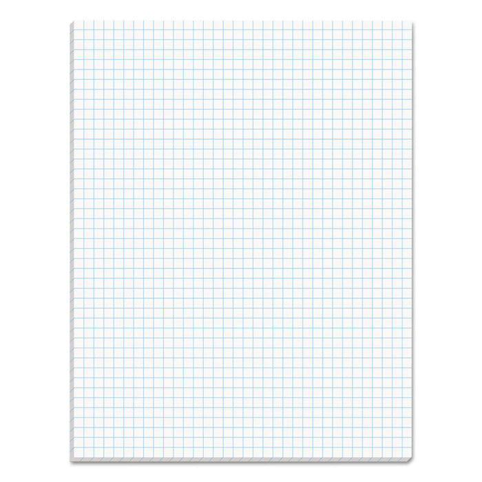 Quadrille Pads, 4 sq/in Quadrille Rule, 8.5 x 11, White, 50 Sheets
