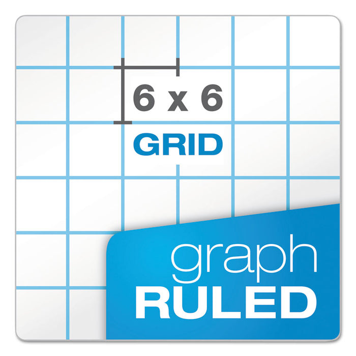 Quadrille Pads, Quadrille Rule (6 sq/in), 50 White 8.5 x 11 Sheets