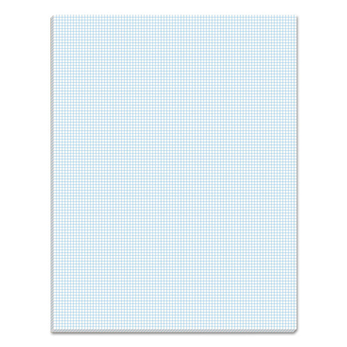 Quadrille Pads, 10 sq/in Quadrille Rule, 8.5 x 11, White, 50 Sheets