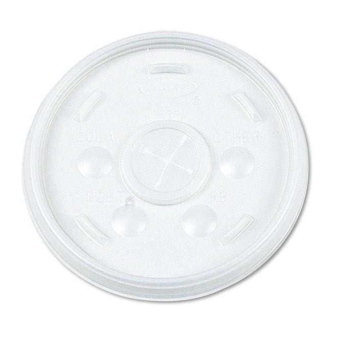 Plastic Lids, Straw Slot, Fits 32oz Hot/Cold Foam Cups, White, 500/Carton