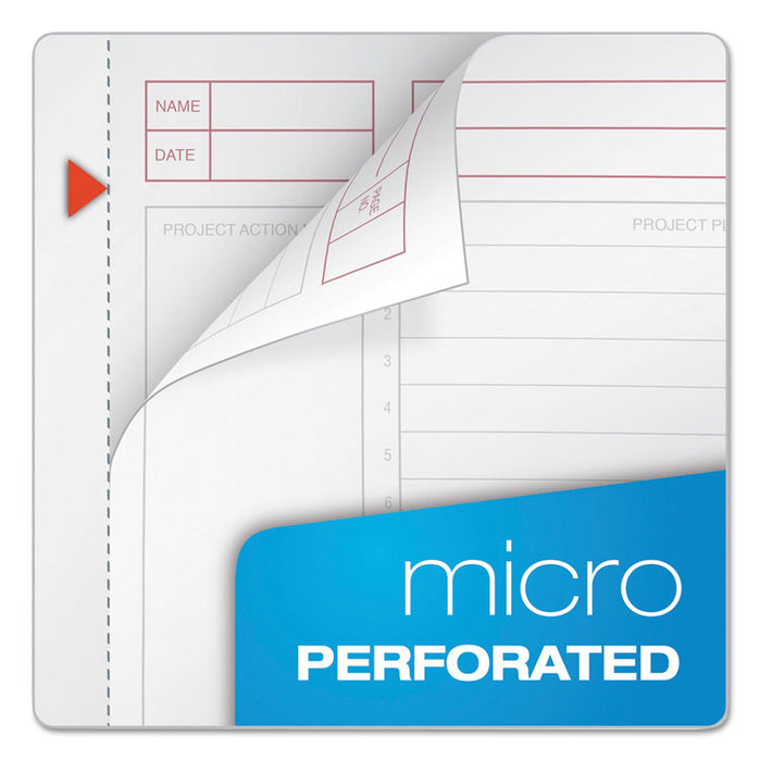 JEN Action Planner, Narrow Rule, Black Cover, 8.5 x 6.75, 100 Sheets