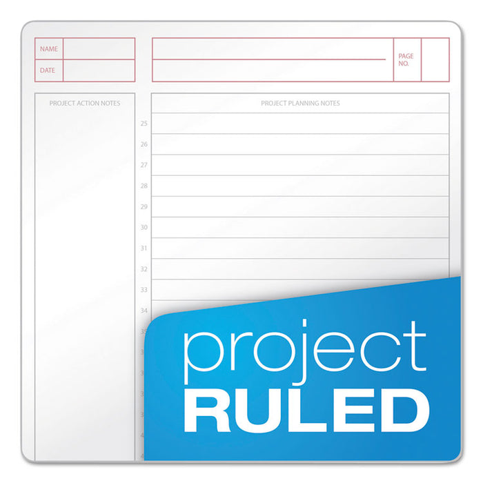 JEN Action Planner, Narrow Rule, Black Cover, 8.5 x 6.75, 100 Sheets