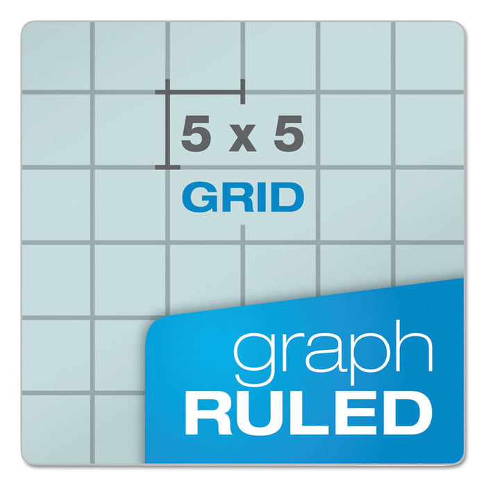 Prism Quadrille Perforated Pads, 5 sq/in Quadrille Rule, 8.5 x 11.75, Blue, 50 Sheets, 12/Pack